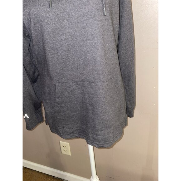 NFL Cincinnati Bengals Sweatshirt Gray Patch Mock Neck Pouch Pocket Drawstring L - Picture 4 of 10